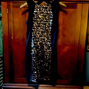 Vintage black formal with gold and black sequins size 3
